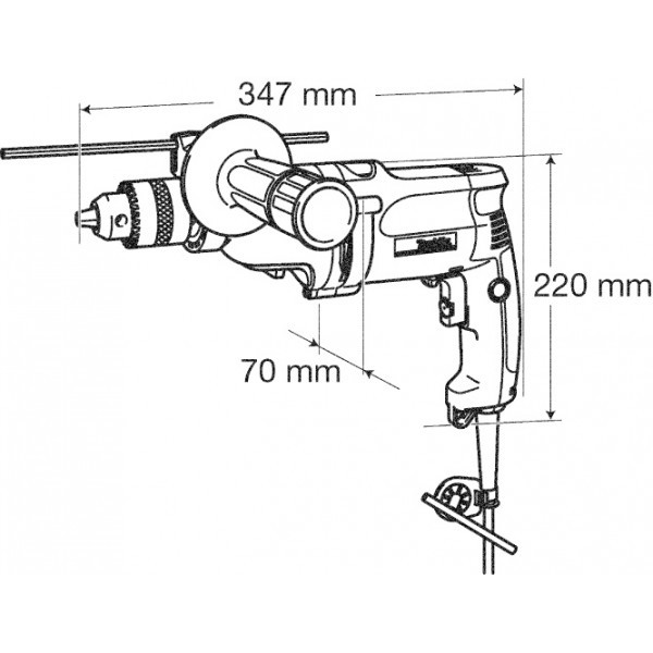 Дрель безударная Makita DP4011 - Зображення 1