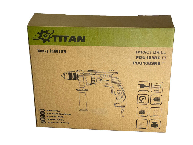 Ударная дрель TITAN PDU108SRE - Зображення 5