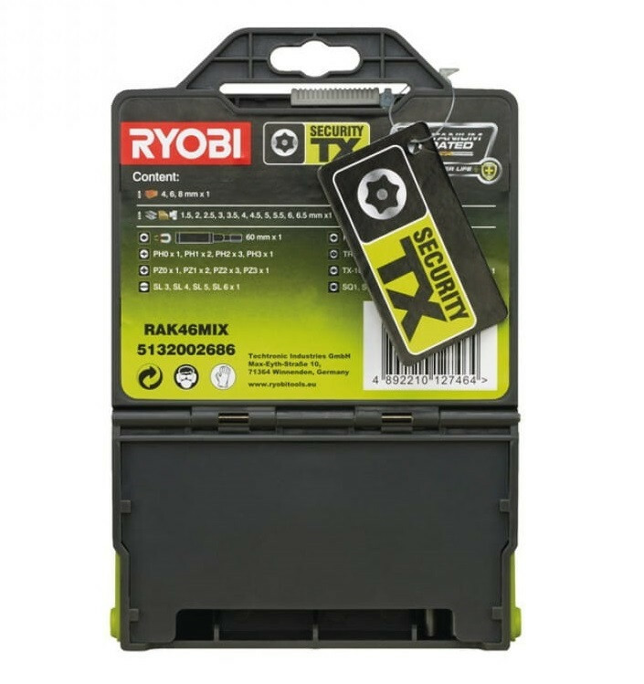 Набор сверл и бит 46 предметов RYOBI RAK46MIX - Зображення 1