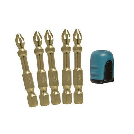Насадка Mag booster с набором бит PH2 (5 шт.) Makita (B-42488)