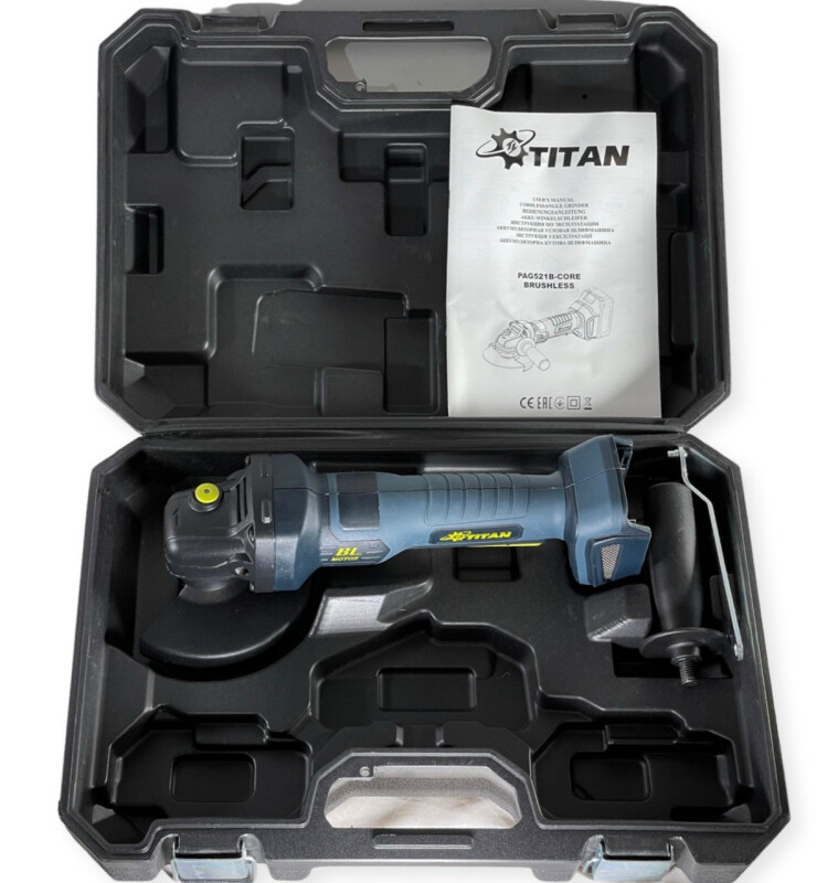 Аккумуляторная бесщеточная шлифмашина угловая TITAN PAG521B-CORE Brushless - Зображення 2