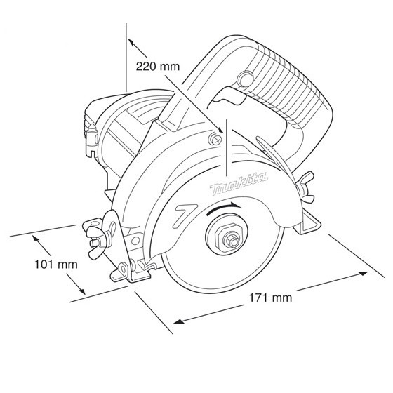 Алмазная дисковая пила Makita 4101RH - Зображення 3