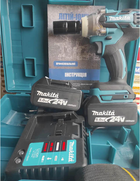 Аккумуляторный ударный гайковерт Makita DTW285 24V - Зображення 4