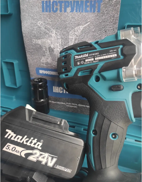 Аккумуляторный ударный гайковерт Makita DTW285 24V - Зображення 5