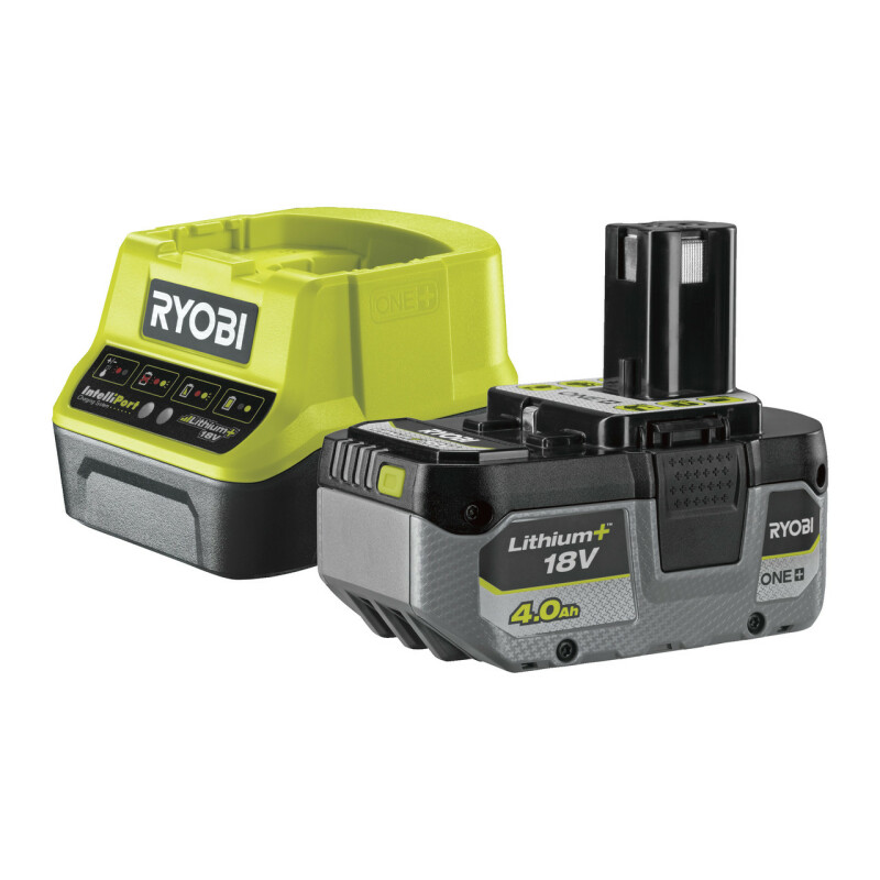 18В набор из аккумулятора (1х4.0Ач) и зарядного устройства RYOBI RC18120-140X ONE+ - Зображення 1