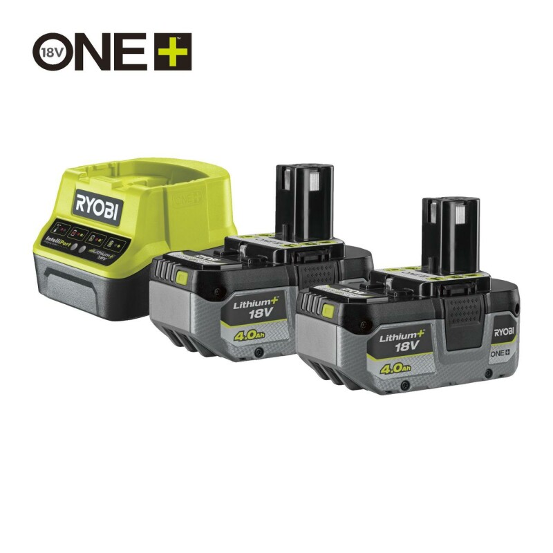 RYOBI RC18120-240X, Набор зарядка + 2 аккумулятора по 4.0Ач