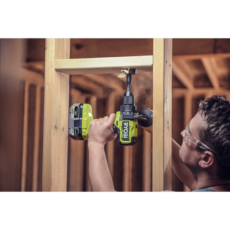 18В НР Аккумуляторная бесщеточная ударная дрель-шуруповерт RYOBI RPD18X-0 ONE+ - Зображення 3