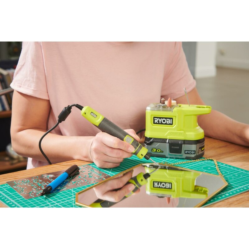 18В Аккумуляторная прямая шлифмашина RYOBI RRT18-0 - Зображення 6