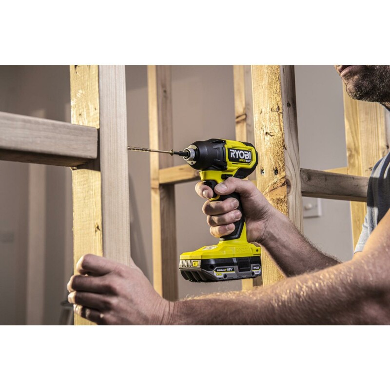 18В Аккумуляторный компактный бесщеточный ударный гайковерт, RYOBI RID18C-0 ONE+ - Зображення 3