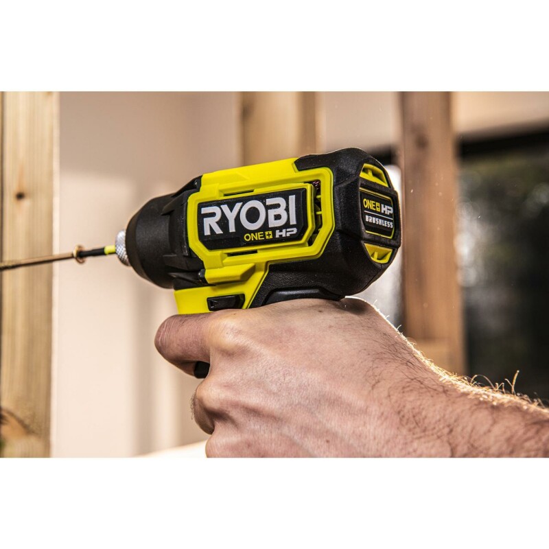 18В Аккумуляторный компактный бесщеточный ударный гайковерт, RYOBI RID18C-0 ONE+ - Зображення 5