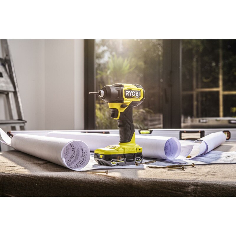 18В Аккумуляторный компактный бесщеточный ударный гайковерт, RYOBI RID18C-0 ONE+ - Зображення 6