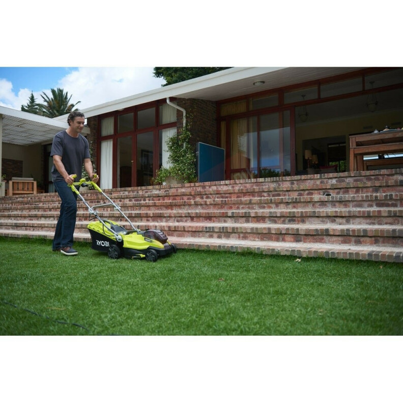 Гибридная (аккумуляторно-электрическая) газонокосилка 18V RYOBI OLM1834H ONE+, ширина скашивания 34 см - Зображення 2