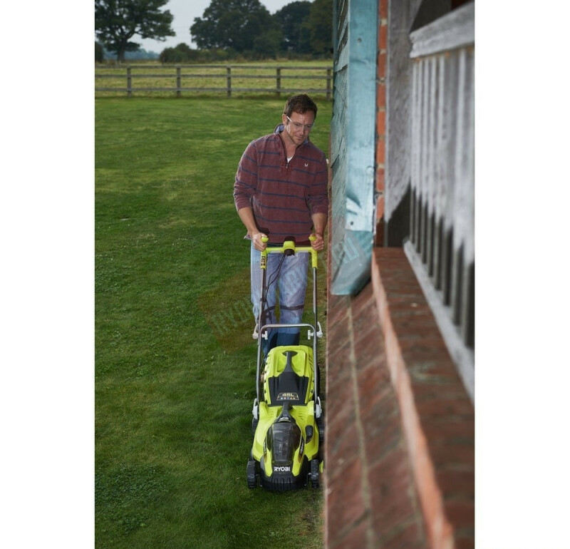 Гибридная (аккумуляторно-электрическая) газонокосилка 18V RYOBI OLM1834H ONE+, ширина скашивания 34 см - Зображення 3