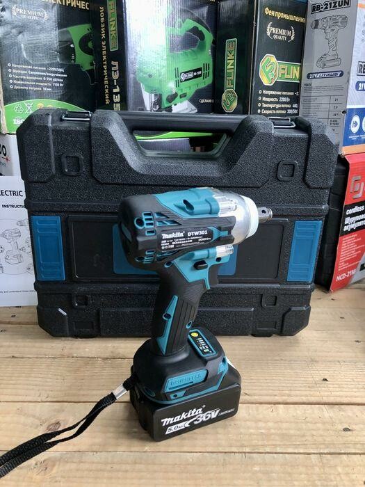 Аккумуляторный ударный гайковерт в наборе Makita DTW301 SET - Зображення 6