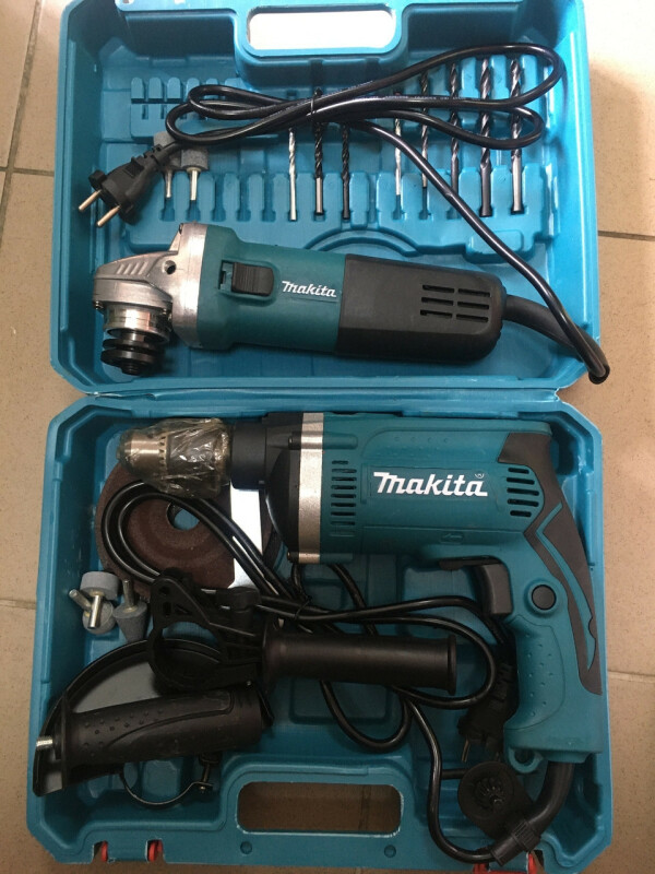 Компактный набор Makita (ударная дрель и болгарка)