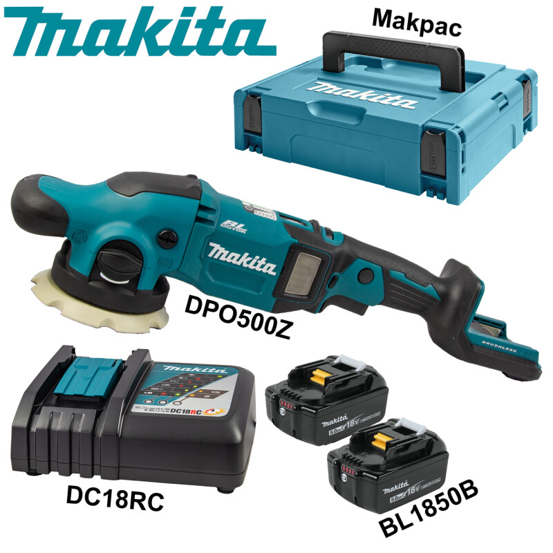 Набор аккумуляторной полировальная эксцентриковая шлифмашина Makita DPO500