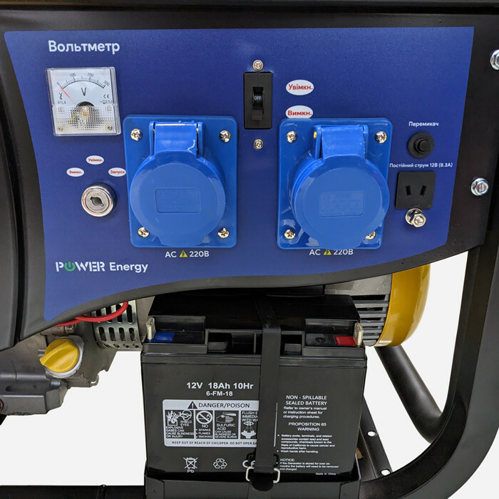 Бензиновый генератор PROFI-TEC PE-9000GE (8.5 кВт, электростартер) - Зображення 2