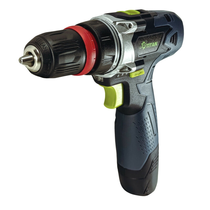 Аккумуляторная двухскоростная дрель-шуруповерт 12В, TITAN PDS3012Q SET