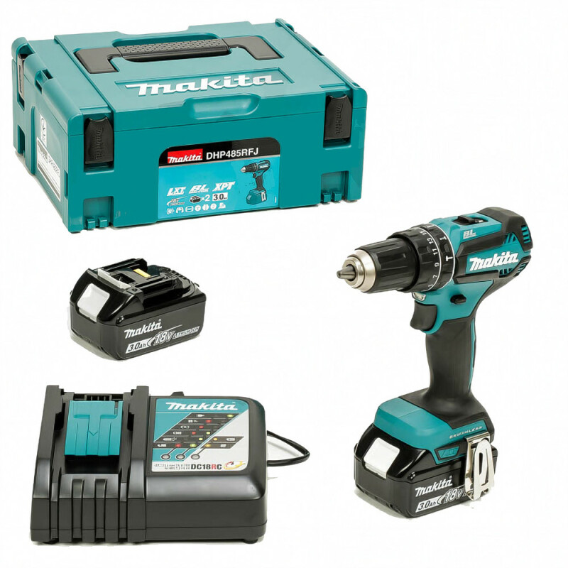 Аккумуляторная ударная дрель-шуруповерт Makita DHP485RFJ