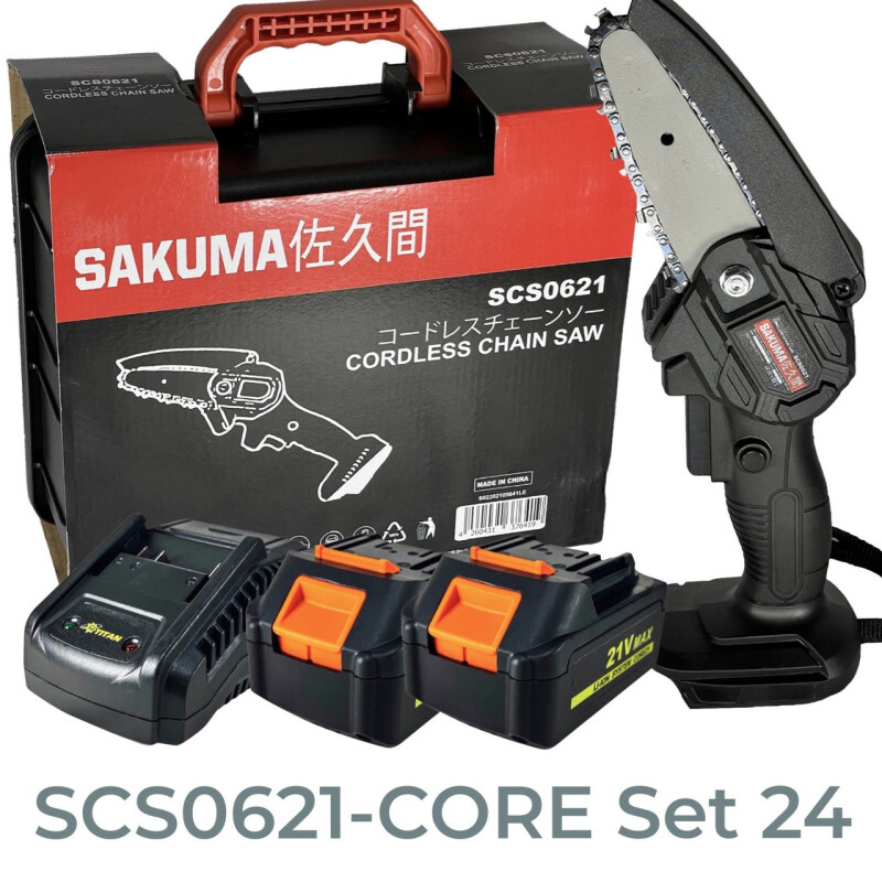 Аккумуляторная цепная пила SAKUMA SCS0621-CORE Set 24