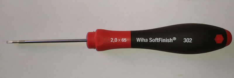 Отвертка Wiha SoftFinish 302SF 2,0x65