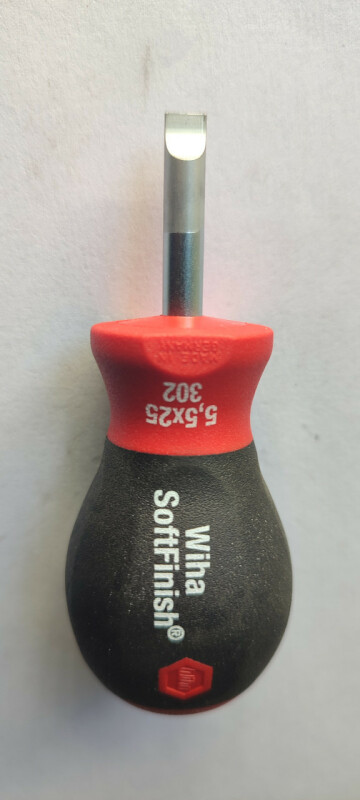 Отвертка прямой шлиц Wiha 5,5х25 SoftFinish - Зображення 1