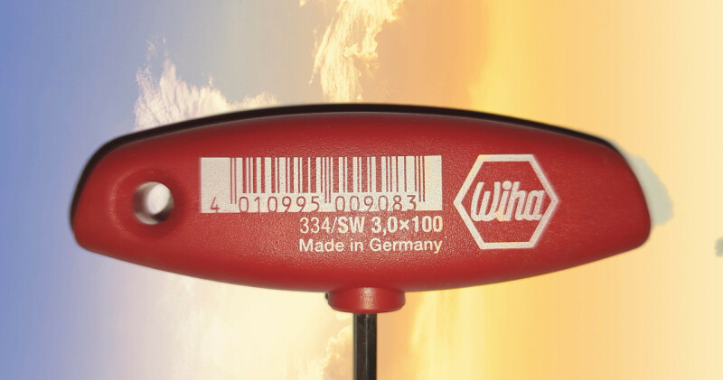 Ключ шестигранный с ручкой Wiha SW 3,0х100 - Зображення 1