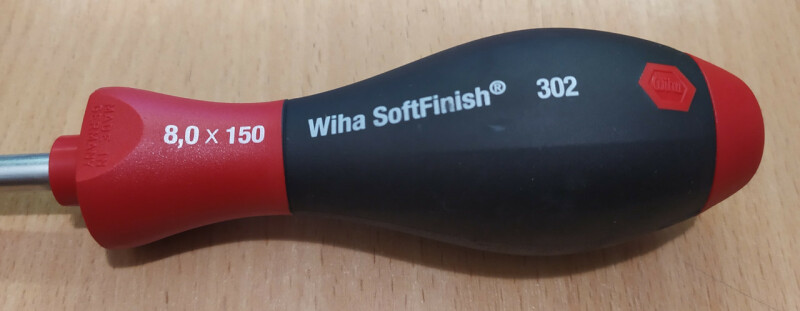 Отвертка прямой шлиц Wiha SoftFinish SL 8-150 - Зображення 2