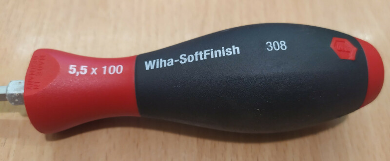 Отвертка прямой шлиц Wiha SoftFinish SL 5.5x100 - Зображення 2