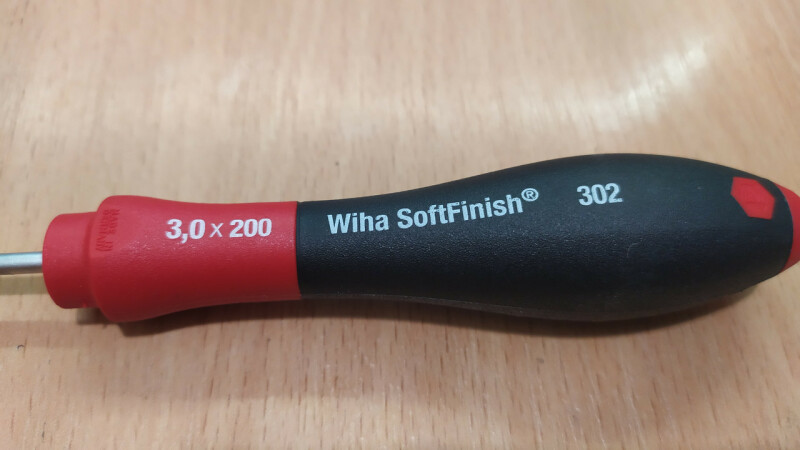 Отвертка прямой шлиц Wiha SoftFinish SL 3x200 - Зображення 1