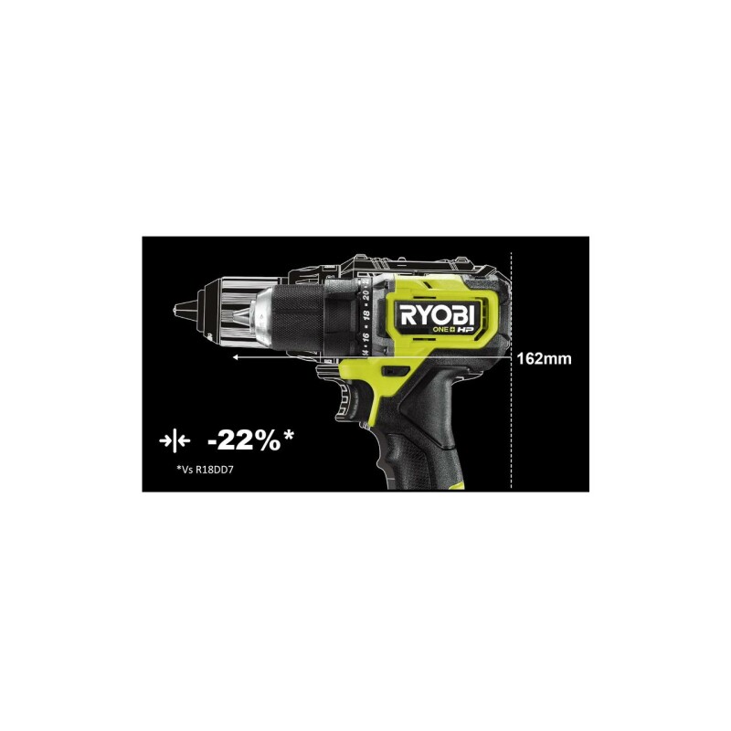 18В Бесщеточная дрель-шуруповерт RYOBI RDD18C-0 ONE+ - Зображення 8