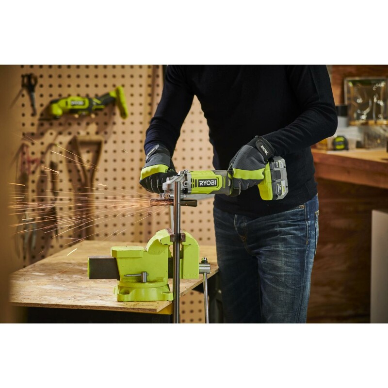 18В Аккумуляторная углошлифовальная машина 125мм RYOBI RAG18125-0 ONE+ - Зображення 4