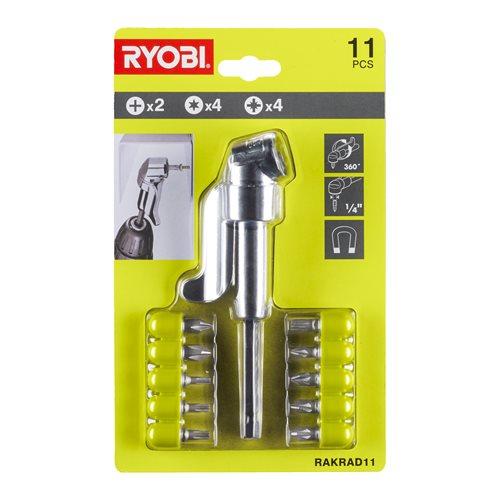 Набор бит с угловой насадкой Ryobi RAKRAD11