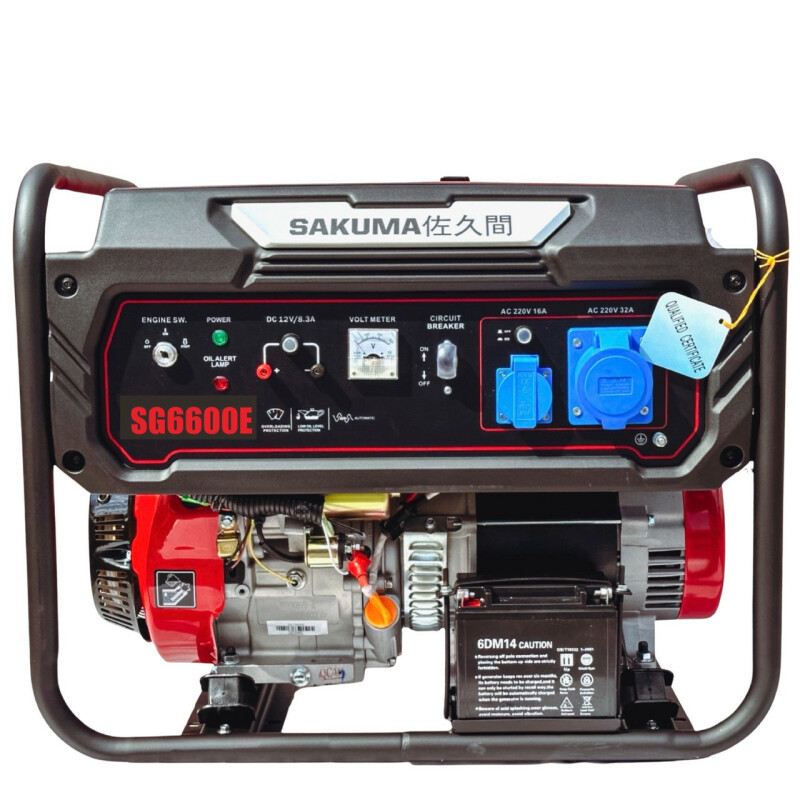 Бензиновый генератор SAKUMA SG6600E, 6,6KVA(5,5 кВт)