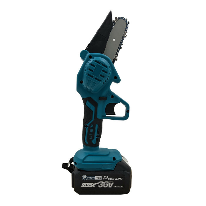 Аккумуляторная ручная цепная пила PROFI-TEC BCS36V Mini SET 25 POWERLine (2 х 5.0 Aч, зарядное устройство) - Зображення 3
