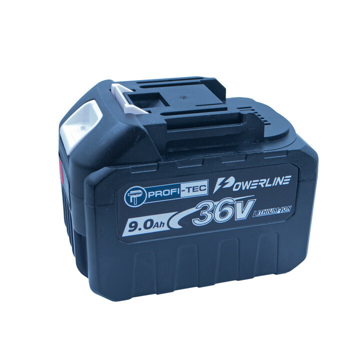 Аккумуляторная батарея PROFI-TEC BL3690 POWERLine (9.0 Ач, с индикатором заряда) - Зображення 1