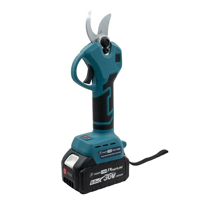 Аккумуляторный секатор PROFI-TEC PES36BL POWERLine (1 х 5.0 Ач, зарядное устройство) - Зображення 1