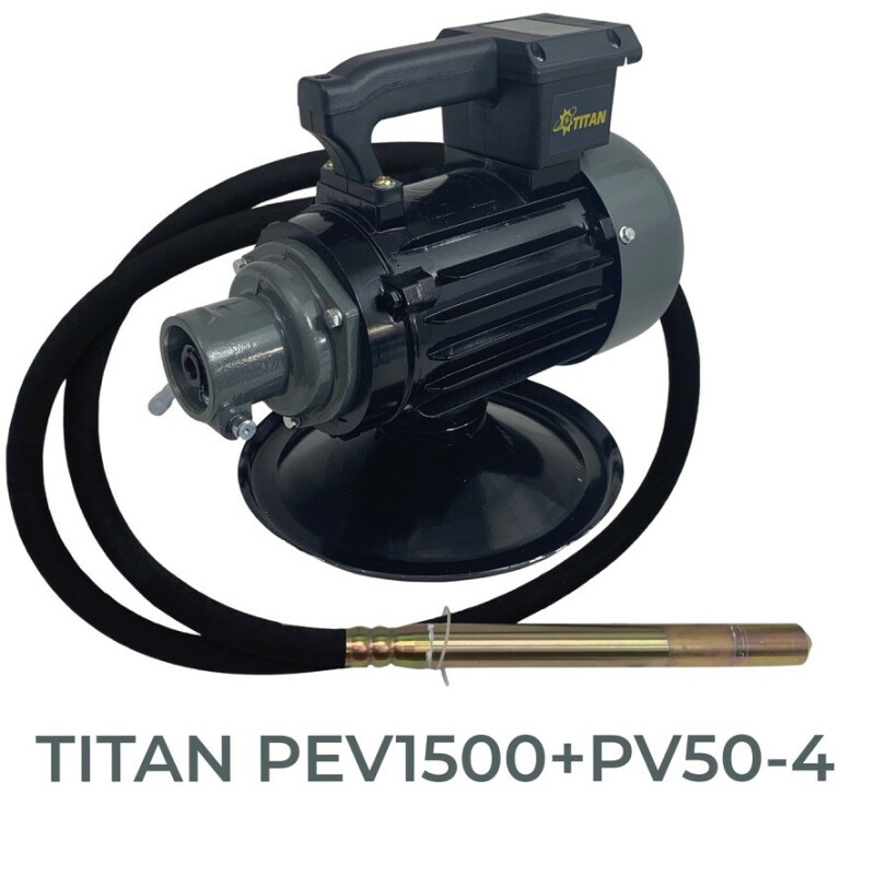 Глубинный вибратор для бетона TITAN PEV1500+PV50-4