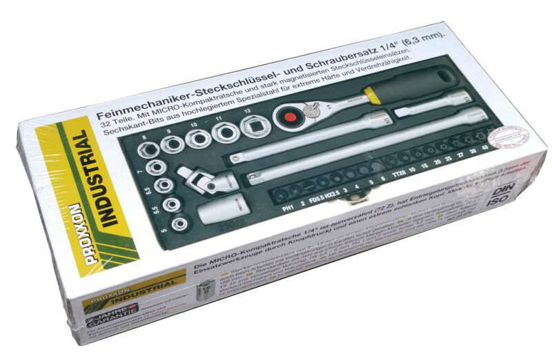 PROXXON 23078, Набор механика с трещоткой 1/4 32 позиции - Зображення 2