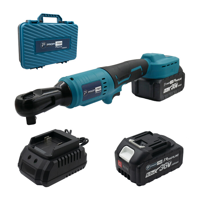 Аккумуляторный угловой гайковерт PROFI-TEC DWR1110BL SET 15 POWERLine (1 х 5.0 Aч, зарядное устройство)