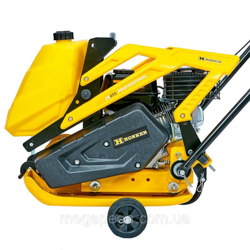 Бензиновая виброплита HONKER 29455 + 31510 с двигателем LONCIN 196 cc, 6.5HP 93кг (с баком для воды) - Зображення 1