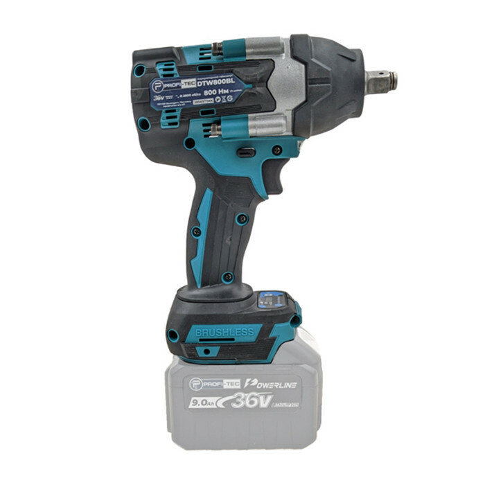 Аккумуляторный гайковерт PROFI-TEC DTW800BL POWERLine (без аккумулятора и зарядного устройства) - Зображення 3