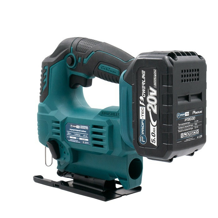 Аккумуляторный лобзик PROFI-TEC PGS2080BL SET25P POWERLine (2 х 5.0 Aч, зарядное устройство) - Зображення 4