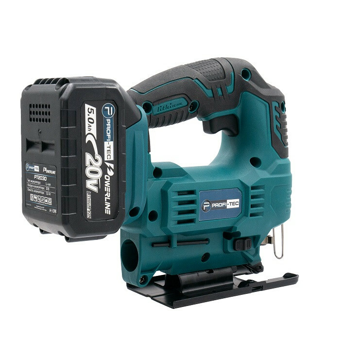 Аккумуляторный лобзик PROFI-TEC PGS2080BL SET25P POWERLine (2 х 5.0 Aч, зарядное устройство) - Зображення 5