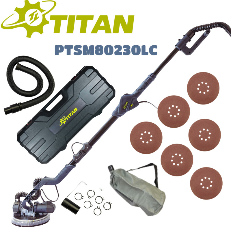 Шлифовальная машина для стен и потолка Titan PTSM80230LC