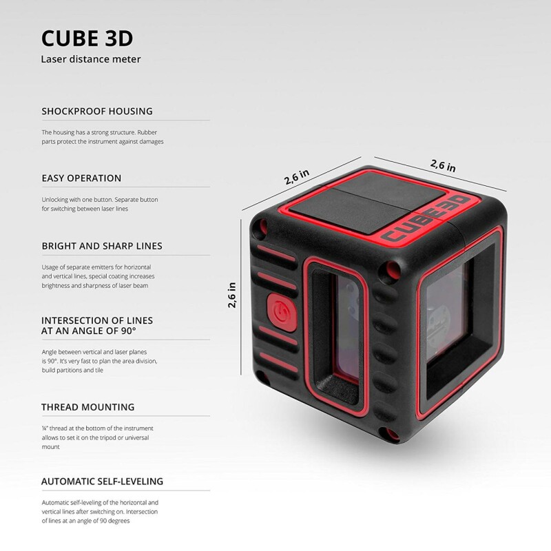 Лазерный уровень ADA CUBE 3D ULTIMATE EDITION А00385 - Зображення 9