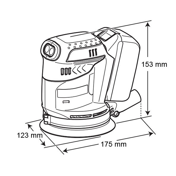 Аккумуляторная эксцентриковая шлифмашина Makita DBO180Z - Зображення 2