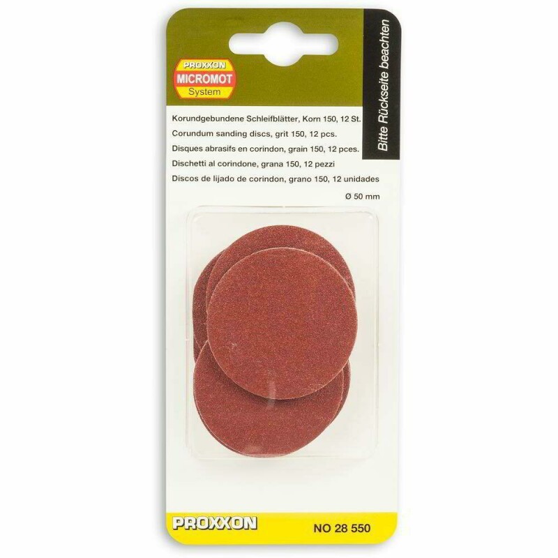 PROXXON 28550, Шлифовальный диск, армированный корунд, для LHW, 50 мм, зерно 150 - Зображення 1