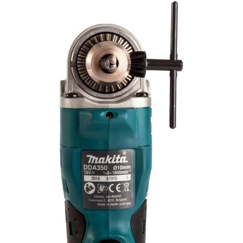Аккумуляторная угловая дрель Makita DDA350Z - Зображення 7