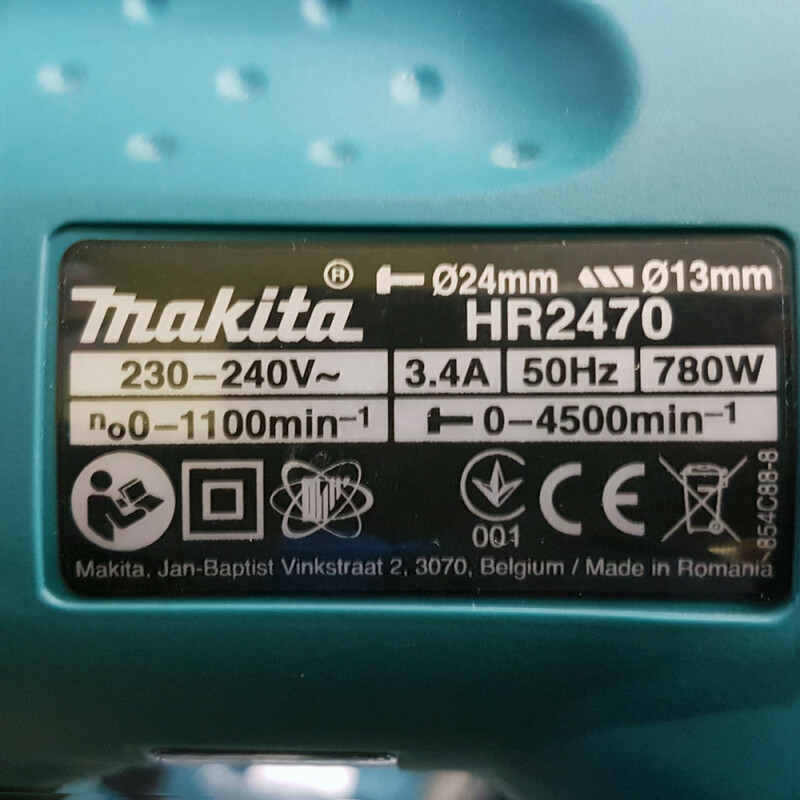 Перфоратор Makita HR2470 SDS+ - Зображення 4